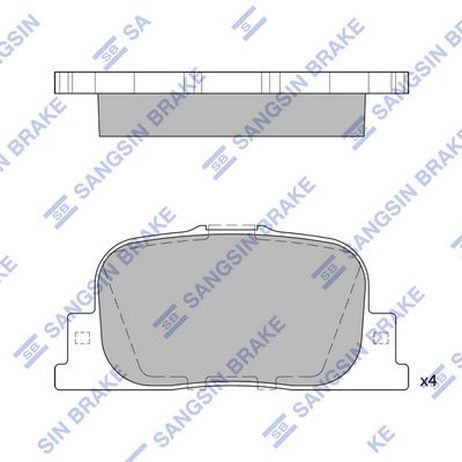 Sangsin SP2042 Колодки тормозные дисковые