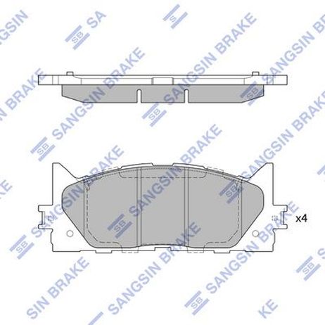 Sangsin SP2080 Колодки тормозные передние