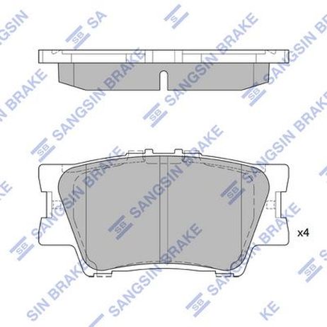 Sangsin SP2081 Колодки тормозные дисковые