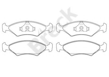 Breck 20753 00 701 00 Колодки тормозные дисковые