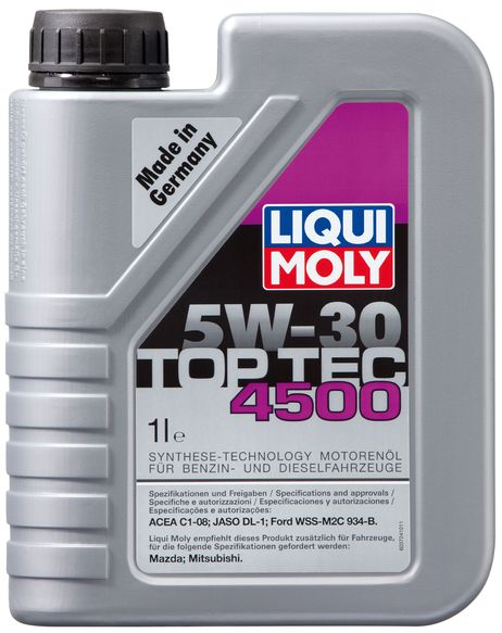 фото Liqui Moly 3724 Снят с производства 5w-30 Top Tec 4500, 1л (HC-синт.мотор.масло) Liqui Moly 3724 Снят с производства 5w-30 Top Tec 4500, 1л (HC-синт.мотор.масло)