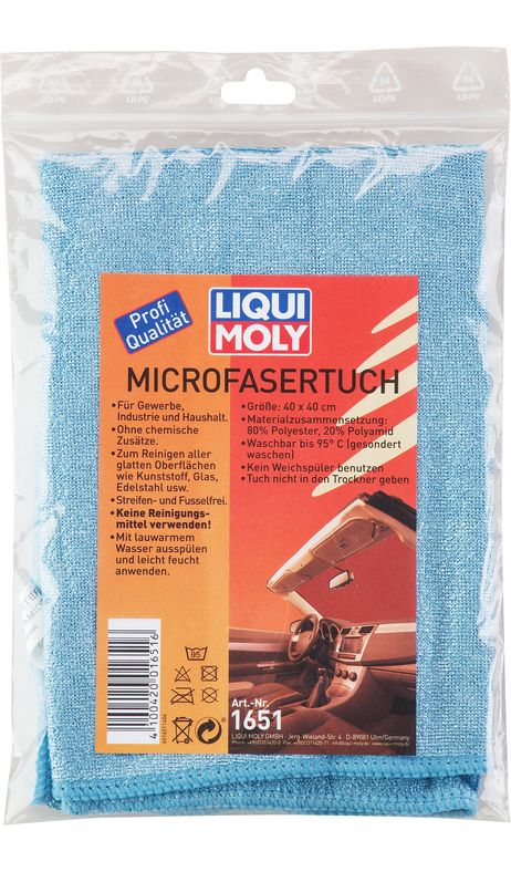 фото Liqui Moly 1651 Платок из микрофибры универсальный Microfasertuch Liqui Moly 1651 Платок из микрофибры универсальный Microfasertuch