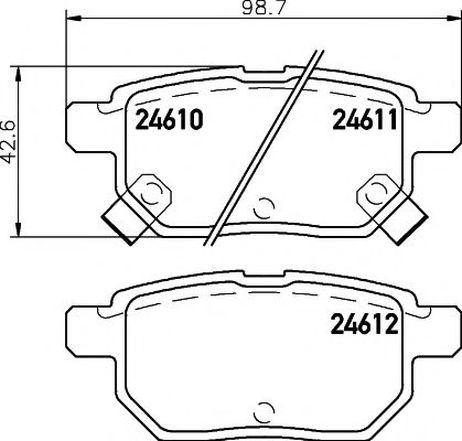 фото Mintex MDB2925 Колодки тормозные дисковые | зад | Mintex MDB2925 Колодки тормозные дисковые | зад |