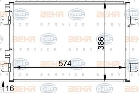 фото Hella 8FC 351 318-371 Конденсатор кондиционера Hella 8FC 351 318-371 Конденсатор кондиционера