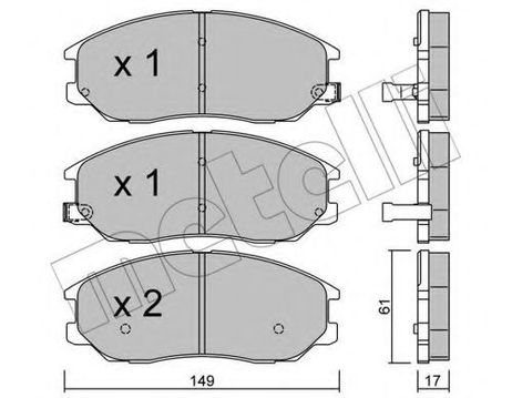 фото Metelli 22-0633-0 Колодки тормозные дисковые Metelli 22-0633-0 Колодки тормозные дисковые
