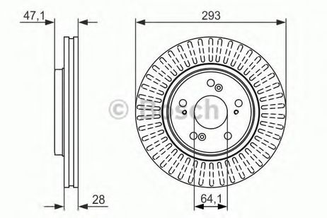 фото Bosch 0 986 479 456 Диск тормозной | перед | Bosch 0 986 479 456 Диск тормозной | перед |