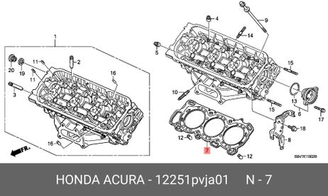 фото Honda 12251-PVJ-A01 Прокладка головки блока цилиндров Honda 12251-PVJ-A01 Прокладка головки блока цилиндров