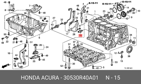 фото Honda 30530-R40-A01 Датчик детонации Honda 30530-R40-A01 Датчик детонации