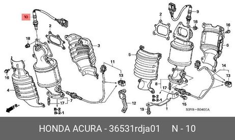 фото Honda 36531-RDJ-A01 Датчик кислородный Honda 36531-RDJ-A01 Датчик кислородный
