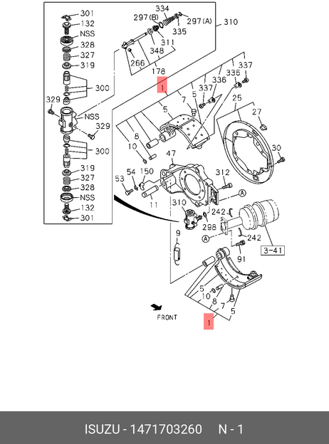 фото Isuzu 1-47170-326-0 Тормозная колодка 1-47170-326-0 cyz51k euro3 6wf1 Isz Isuzu 1-47170-326-0 Тормозная колодка 1-47170-326-0 cyz51k euro3 6wf1 Isz