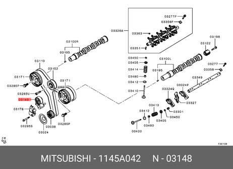 фото Mitsubishi 1145A042 Натяжитель ремня ГРМ Mitsubishi 1145A042 Натяжитель ремня ГРМ