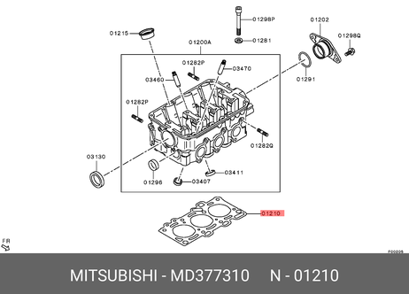 фото Mitsubishi MD377310 Прокладка головки блока цилиндров Mitsubishi MD377310 Прокладка головки блока цилиндров