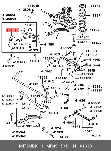 фото Mitsubishi MR491505 Втулка,верх.рычага зад.подвески h66 Mitsubishi MR491505 Втулка,верх.рычага зад.подвески h66