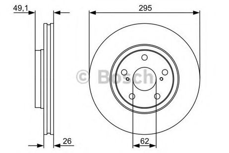 фото Bosch 0 986 479 560 Диск тормозной | перед | Bosch 0 986 479 560 Диск тормозной | перед |