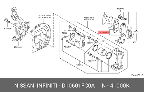 фото Nissan D1060-1FC0A Колодки тормозные дисковые | перед | Nissan D1060-1FC0A Колодки тормозные дисковые | перед |