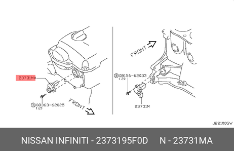фото Nissan 23731-95F0D Датчик положения вала Nissan 23731-95F0D Датчик положения вала
