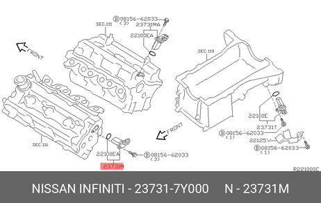 Nissan 23731-7Y000 Датчик положения вала