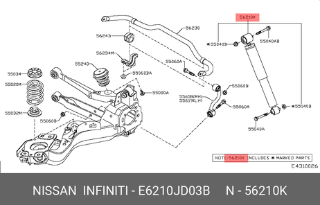 фото Nissan E6210-JD03B Амортизатор | зад | Nissan E6210-JD03B Амортизатор | зад |
