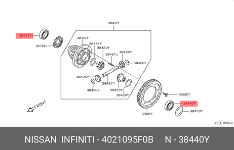 фото Nissan 40210-95F0B Подшипник | перед | Nissan 40210-95F0B Подшипник | перед |