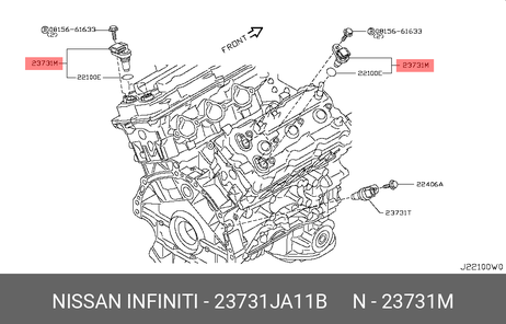 фото Nissan 23731-JA11B Датчик коленвала Nissan 23731-JA11B Датчик коленвала