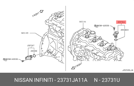 фото Nissan 23731-JA11A Датчик коленвала Nissan 23731-JA11A Датчик коленвала