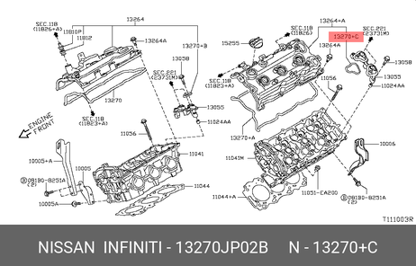 фото Nissan 13270-JP02B Прокладка клап.крышки Nissan 13270-JP02B Прокладка клап.крышки