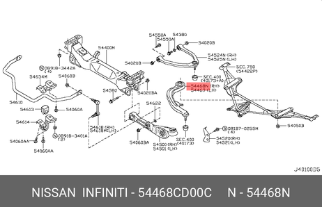 Nissan 54468-CD00C Рычаг подвески | перед прав |
