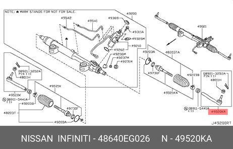 фото Nissan 48640-EG026 Наконечник рулевой тяги | лев | Nissan 48640-EG026 Наконечник рулевой тяги | лев |
