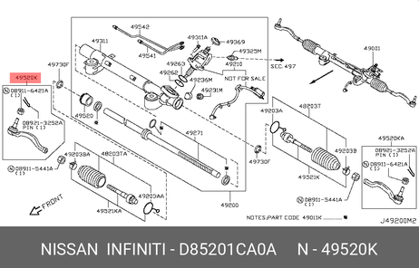 фото Nissan D8520-1CA0A Наконечник рулевой тяги | прав | Nissan D8520-1CA0A Наконечник рулевой тяги | прав |