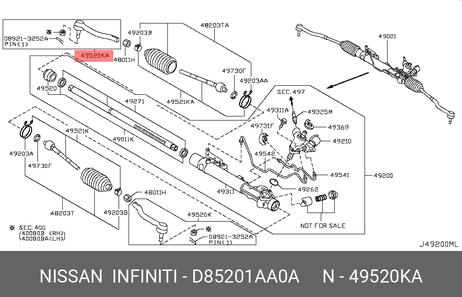 фото Nissan D85201AA0A Наконечник рулевой Nissan D85201AA0A Наконечник рулевой