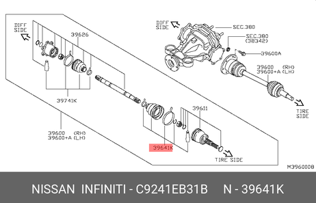 фото Nissan C9241-EB31B Пыльник ШРУСа Nissan C9241-EB31B Пыльник ШРУСа