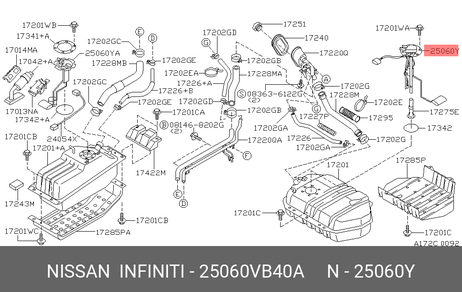 фото Nissan 25060-VB40A Датчик кислородный Nissan 25060-VB40A Датчик кислородный