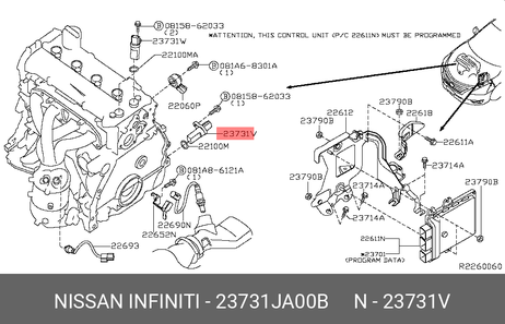 фото Nissan 23731-JA00B Датчик положения коленвала ( 23731ja00c ) Nissan 23731-JA00B Датчик положения коленвала ( 23731ja00c )