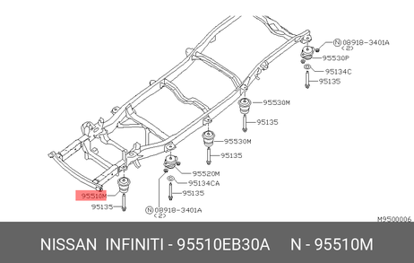 фото Nissan 95510-EB30A Изолятор Nissan 95510-EB30A Изолятор