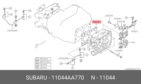 фото Subaru 11044-AA770 Прокладка головки блока цилиндров Subaru 11044-AA770 Прокладка головки блока цилиндров