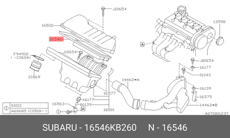 фото Subaru 16546-KB260 Фильтр воздушный Subaru 16546-KB260 Фильтр воздушный