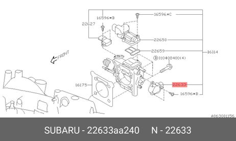 фото Subaru 22633-AA240 Датчик положения дроссельной заслонки Subaru 22633-AA240 Датчик положения дроссельной заслонки