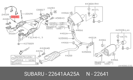 фото Subaru 22641-AA25A Датчик кислородный Subaru 22641-AA25A Датчик кислородный