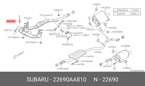 фото Subaru 22690-AA810 Датчик кислородный Subaru 22690-AA810 Датчик кислородный