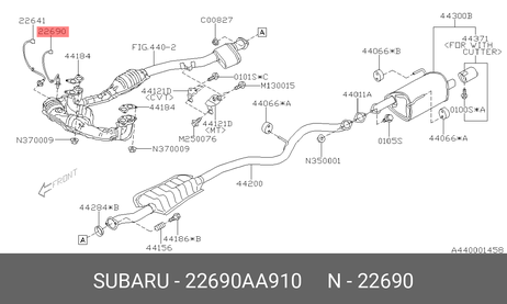 фото Subaru 22690-AA910 Датчик кислородный Subaru 22690-AA910 Датчик кислородный
