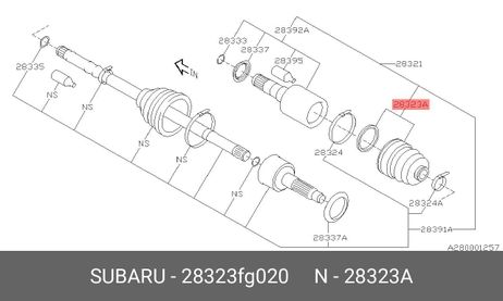 фото Subaru 28323-FG020 Пыльник ШРУСа Subaru 28323-FG020 Пыльник ШРУСа