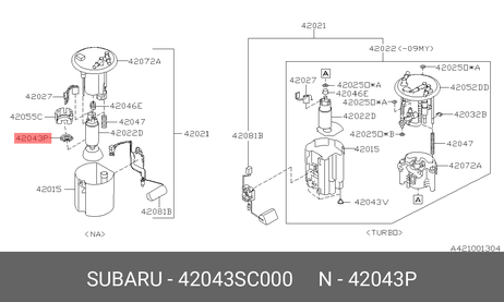 фото Subaru 42043-SC000 Опора шаровая Subaru 42043-SC000 Опора шаровая