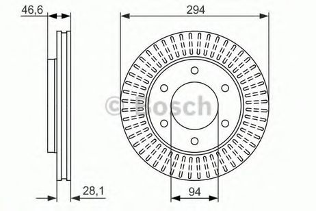 фото Bosch 0 986 479 704 Диск тормозной | перед | Bosch 0 986 479 704 Диск тормозной | перед |