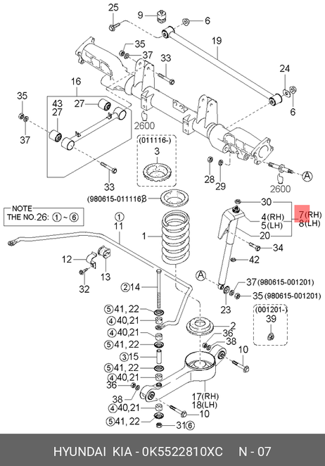 фото Hyundai/Kia 0K552-2810XC Амортизатор седона 3.5л Hyundai/Kia 0K552-2810XC Амортизатор седона 3.5л