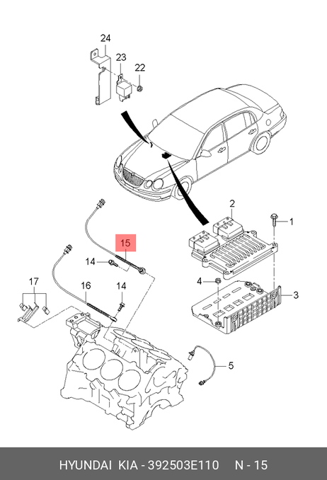 фото Hyundai/Kia 39250-3E110 Датчик детонации двигателя Hyundai/Kia 39250-3E110 Датчик детонации двигателя