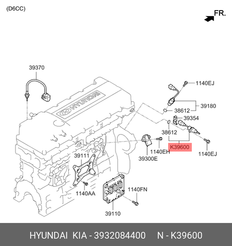 фото Hyundai/Kia 39320-84400 Датчик положения коленчатого вала Hyundai/Kia 39320-84400 Датчик положения коленчатого вала