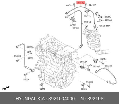 фото Hyundai/Kia 39210-04000 Лямбда-зонд Hyundai/Kia 39210-04000 Лямбда-зонд