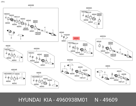 фото Hyundai/Kia 49609-38M01 Пыльник ШРУСа Hyundai/Kia 49609-38M01 Пыльник ШРУСа