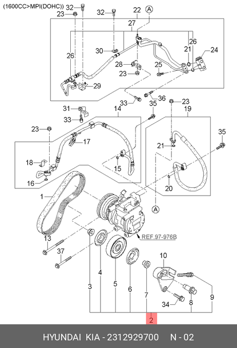 фото Hyundai/Kia 23129-29700 Ролик натяжной навесного оборудования Hyundai/Kia 23129-29700 Ролик натяжной навесного оборудования