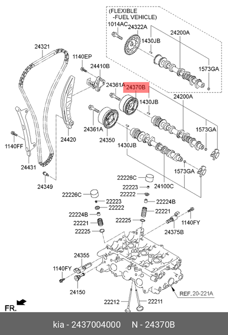 фото Hyundai/Kia 24370-04000 Ролик грм Hyundai/Kia 24370-04000 Ролик грм